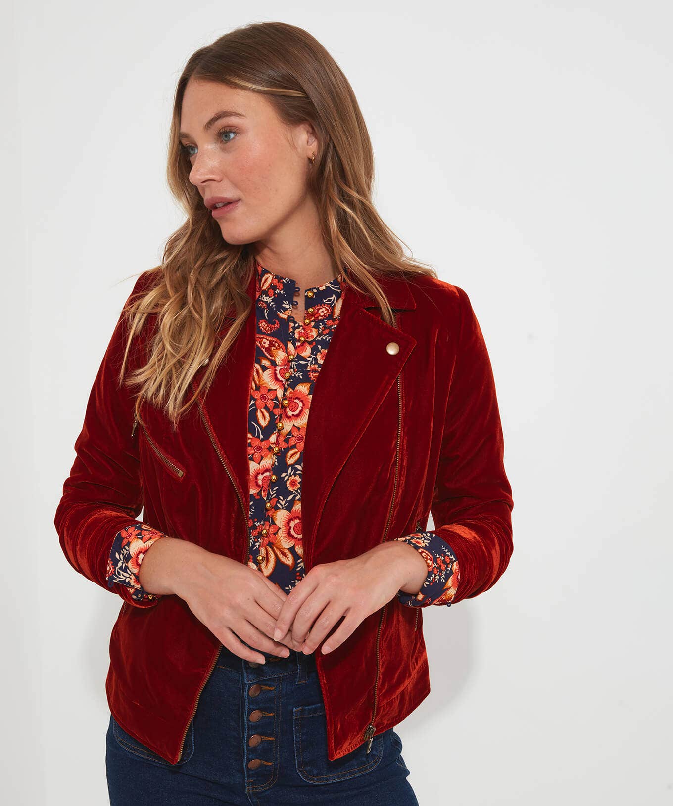 Coats & Jackets | Sale Coats & Jacket | Women's | Women's Joe Browns Wonderfully Velour Jacket Rust